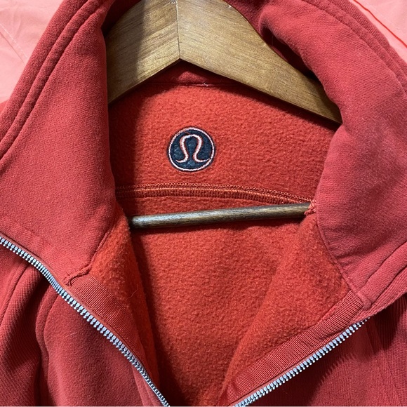 ✨SOLD✨RARE Lululemon Scuba Oversized Full Zip Funnel Neck Cayenne - Picture 7 of 11